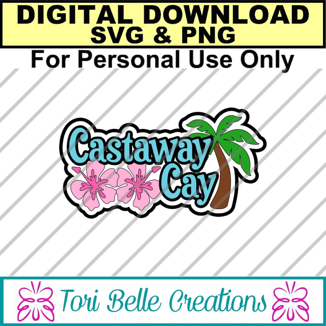 Castaway Cay Title: Layered SVG Cut File for Scrapbooking (digital ...