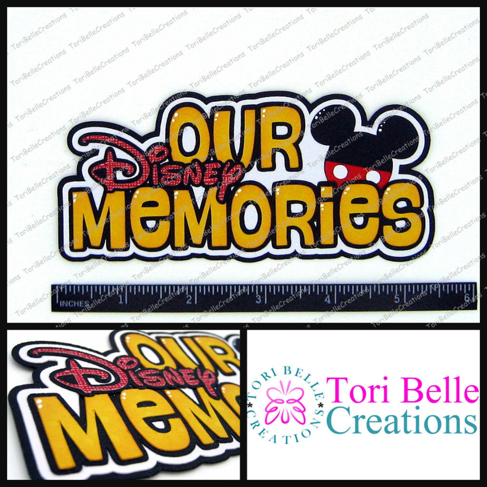 Scrapbook Pages Disney Die Cut Paper Piecing Premade Etsy