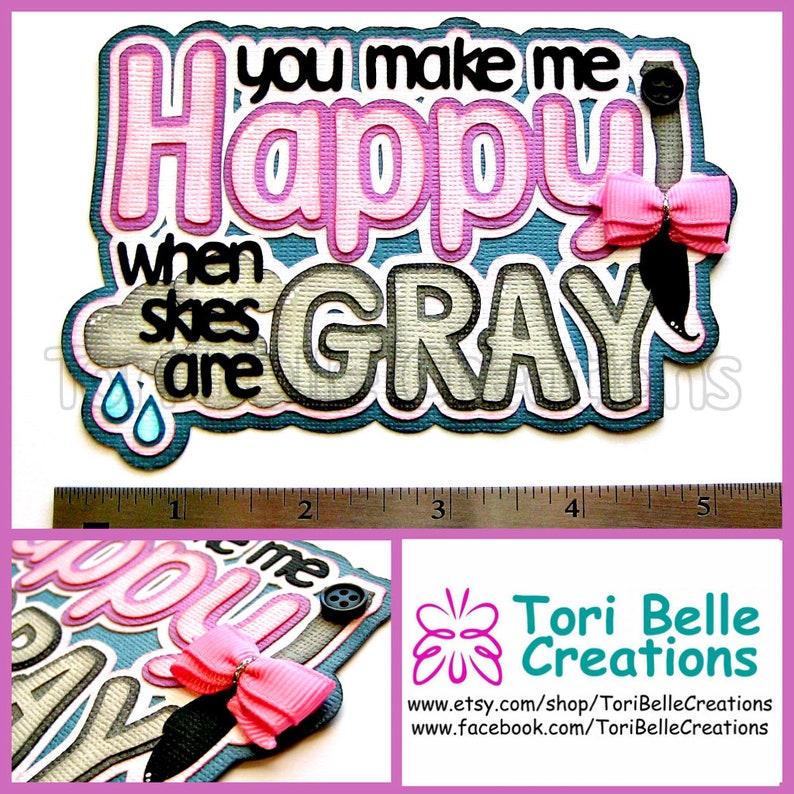 Scrapbook Pages Die Cut Paper Piecing Premade Scrapbooking Etsy