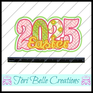 Scrapbook Pages Die Cut Paper Piecing Premade Scrapbooking Embellishment Scrapbook Title Diecut ~ Easter Year Title