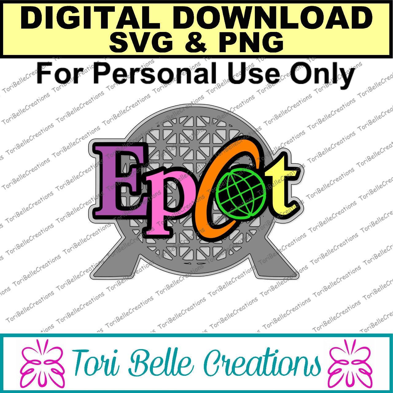 Epcot Title: Layered SVG Cut File for Scrapbooking (digital Download ...