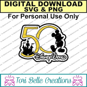 Archivo de corte SVG digital Die Cut SVG Scrapbook Título Archivo de corte digital para páginas de Scrapbook .svg ~ Título del 50 aniversario