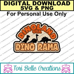 Archivo de corte SVG digital Die Cut SVG Scrapbook Título Archivo de corte digital para páginas de Scrapbook .svg ~ Dinoland Dino Rama Título