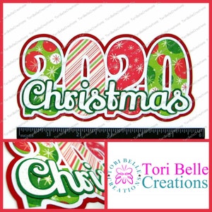 Scrapbook Pages Die Cut Paper Piecing Premade Scrapbooking Embellishment Scrapbook Title Diecut ~ Christmas Year Title
