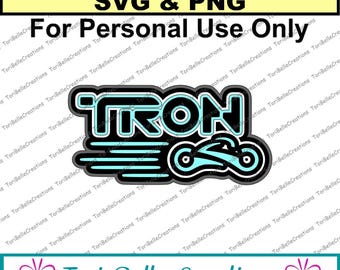 Tron Lightcycle Title: Layered SVG Cut File for Scrapbooking (Digital Download)