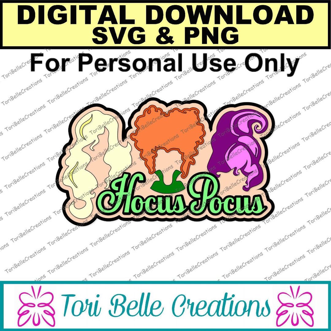 Hocus Pocus Title: Layered SVG Cut File for Scrapbooking (digital ...