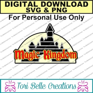 Digital SVG Cut File  Die Cut SVG Scrapbook Title Digital Cutting File for Scrapbook Pages .svg ~ Magic Kingdom Title