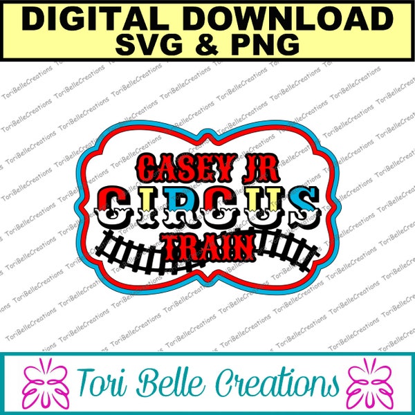 Digital SVG Cut File  Die Cut SVG Scrapbook Title Digital Cutting File for Scrapbook Pages .svg ~ Casey Jr Circus Train SVG Title