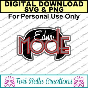 SVG numérique coupe fichier Die Cut SVG Scrapbook titre fichier de découpe numérique pour Scrapbook Pages .svg ~ Edna Mode titre