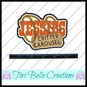 Scrapbook Pages  Die Cut Paper Piecing Premade Scrapbooking Embellishment Scrapbook Title Diecut ~ Jessie&#39;s Critter Carousel Title