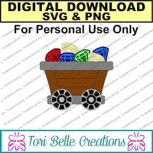 Digital SVG Cut File  Die Cut SVG Scrapbook Title Digital Cutting File for Scrapbook Pages .svg ~ Mine Train Cart