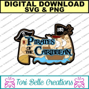 Digital SVG Cut File  Die Cut SVG Scrapbook Title Digital Cutting File for Scrapbook Pages .svg ~ Pirates of the Caribbean Title