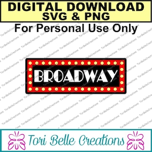 Digitale SVG Cut File Die Cut SVG Scrapbook Titel Digitaal snijbestand voor Scrapbookpagina's .svg ~ Broadway SVG