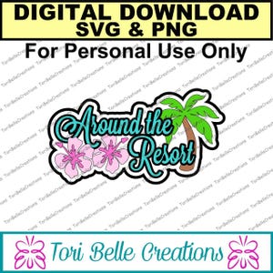 Digital SVG Cut File Die Cut SVG Scrapbook Titolo File di taglio digitale per pagine Scrapbook .svg ~ Intorno al titolo Resort