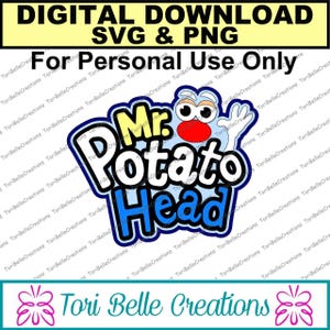 Archivo de corte SVG digital Die Cut SVG Scrapbook Título Archivo de corte digital para páginas de Scrapbook .svg ~ Mr Potato Head Title