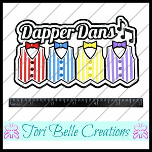 Dapper Dans Scrapbook Title: Handmade Paper Piecing Die Cut, Scrapbook Page Embellishment