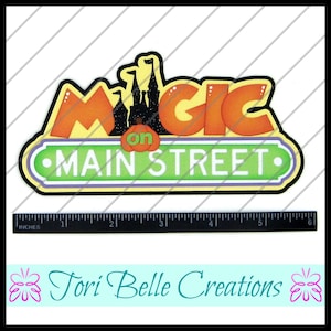 Scrapbook Pages  Die Cut Paper Piecing Premade Scrapbooking Embellishment Scrapbook Title Diecut ~ Magic on Main Street Halloween