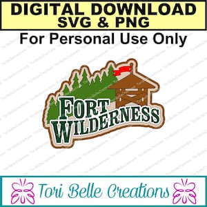 File di taglio digitale SVG Die Cut SVG Scrapbook Titolo File di taglio digitale per pagine di album .svg ~ Titolo Fort Wilderness
