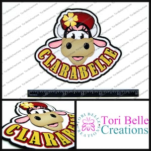 Scrapbook Pages  Die Cut Paper Piecing Premade Scrapbooking Embellishment Scrapbook Title Diecut ~ Clarabelle Title