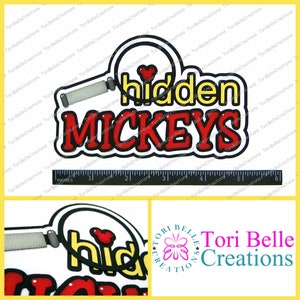 Scrapbook Pages  Die Cut Paper Piecing Premade Scrapbooking Embellishment Scrapbook Title Diecut ~ Hidden Mickeys Title