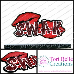 Scrapbook Pages  Die Cut Paper Piecing Premade Scrapbooking Embellishment Scrapbook Title Diecut ~ SWAK Sealed With A Kiss Title