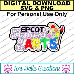 Digital SVG Cut File  Die Cut SVG Scrapbook Title Digital Cutting File for Scrapbook Pages .svg ~ Epcot Festival of the Arts Title