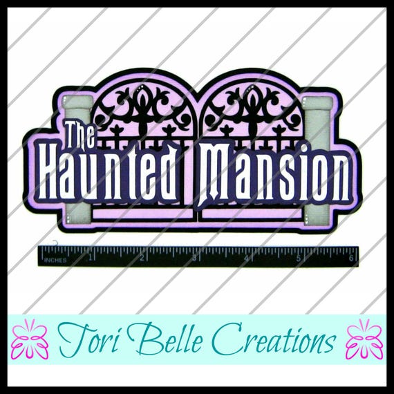 Scrapbook Pages  Die Cut Paper Piecing Premade Scrapbooking Embellishment Scrapbook Title Diecut ~ Haunted Mansion