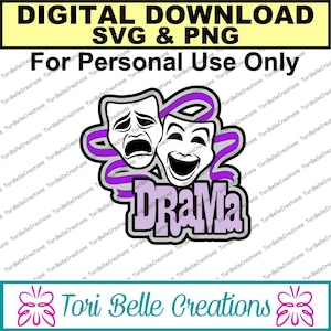 Digital SVG Cut File Die Cut SVG Scrapbook Titolo File di taglio digitale per pagine Scrapbook .svg ~ Maschere drammatiche SVG