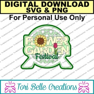 デジタル SVG カット ファイル ダイカット SVG スクラップブック タイトル スクラップブック ページ用のデジタル カッティング ファイル .svg ~ エプコット フラワー ガーデン フェスティバル タイトル