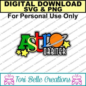 File di taglio digitale SVG Die Cut SVG Scrapbook Titolo File di taglio digitale per pagine Scrapbook .svg ~ Titolo Astro Orbiter