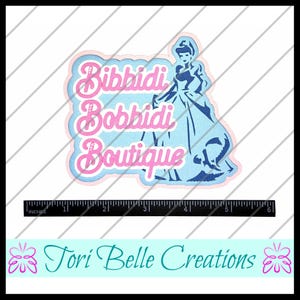 Bibbidi Bobbidi Boutique Scrapbook Title: Handmade Paper Piecing Die Cut, Scrapbook Page Embellishment