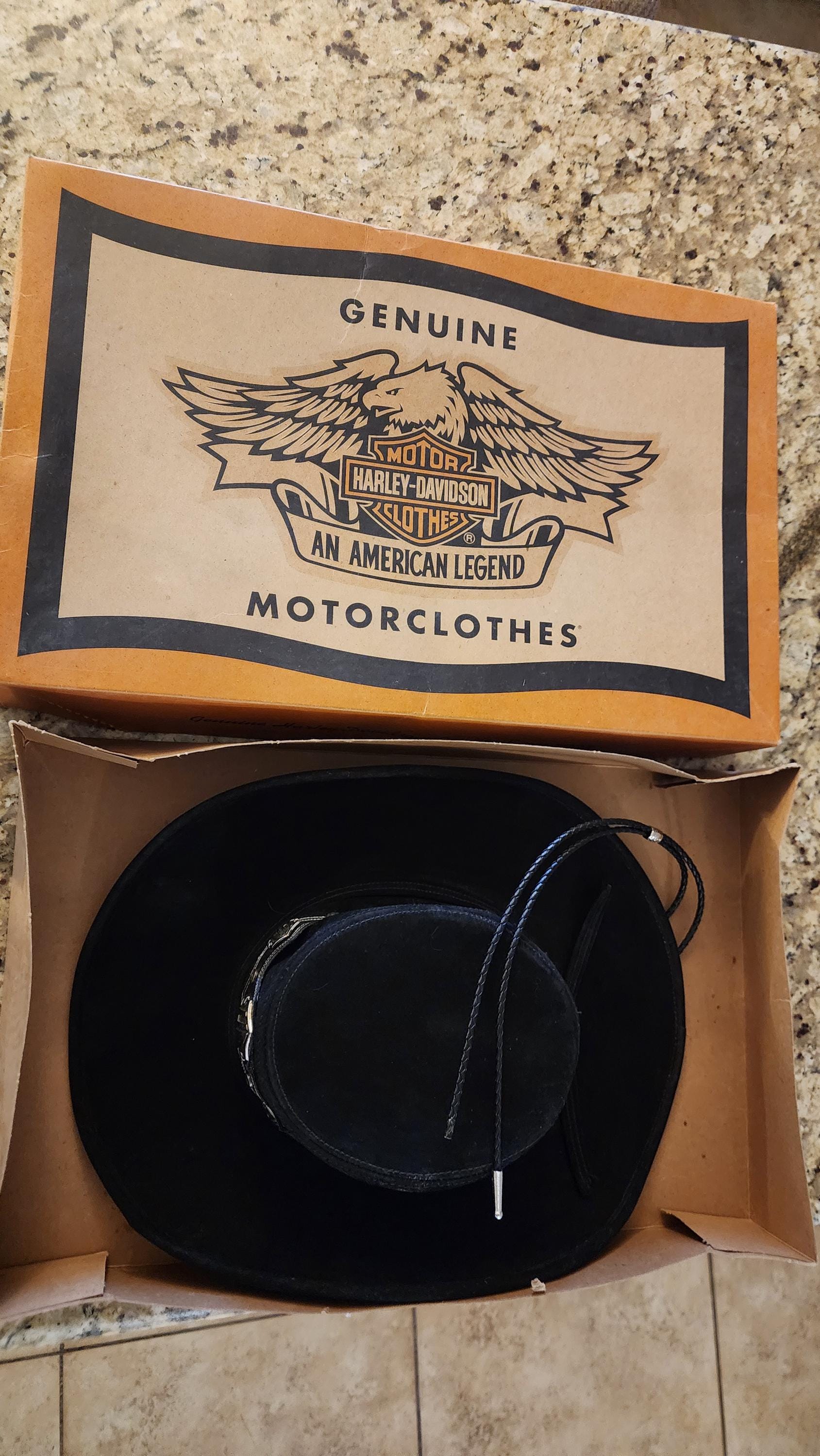 Vintage Leather Harley Davidson Cap Hat - Etsy