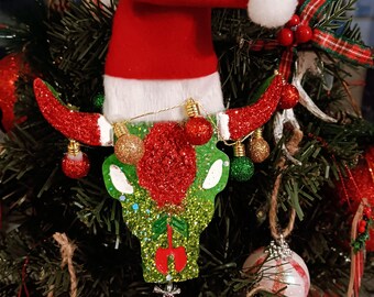Christmas Skull car freshie