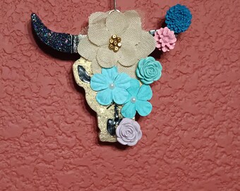 Bull Skull Car Freshie in Love Spell