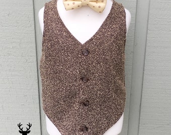 Toddler Brown Vest Etsy