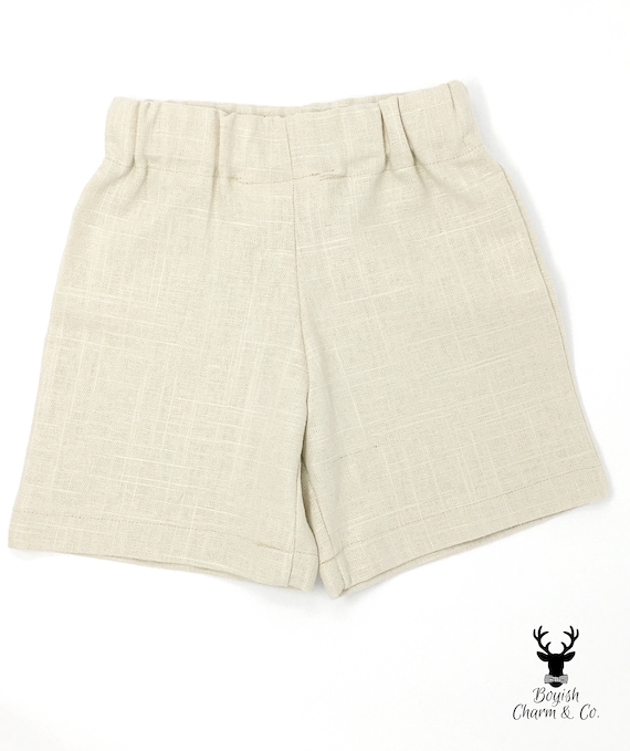 Boys Natural Linen Shorts Toddler Linen Shorts Baby Linen Etsy