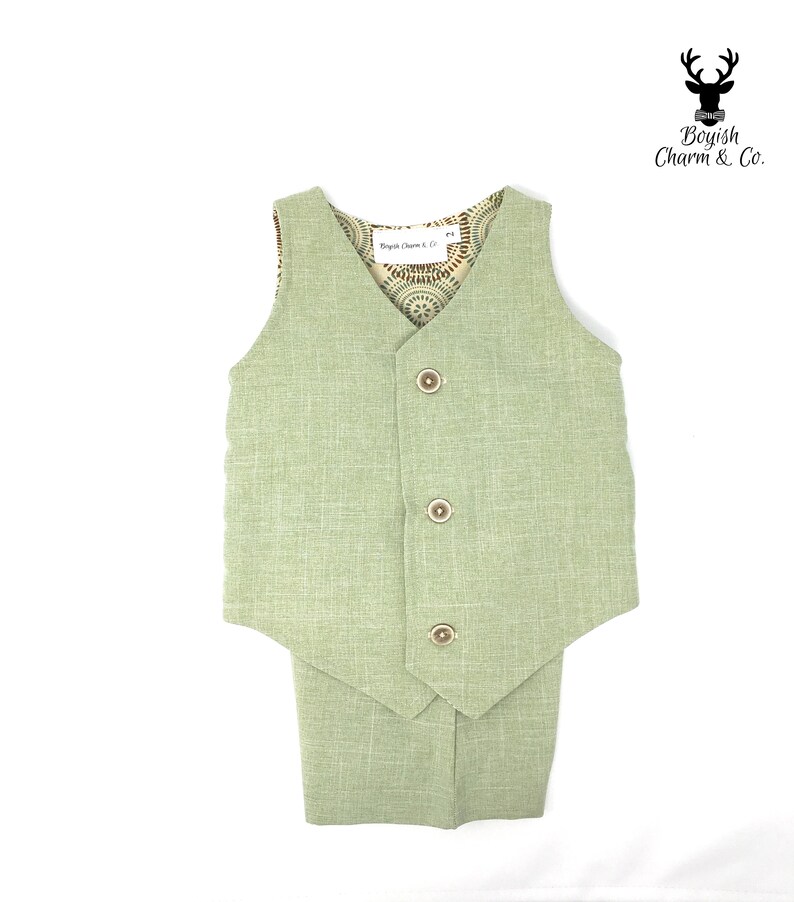 Boys Ring Bearer Outfit Toddler Suit Sage Formal Outfit Green Etsy