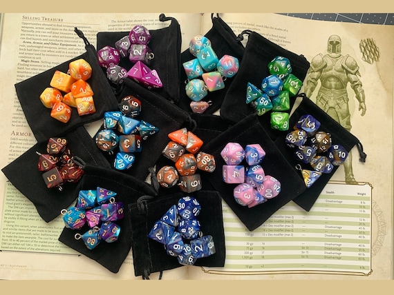 Multicolor Dice Pendants- D4, D6, D8, D10, D12, D20, DnD, Dungeons and Dragons, Dice, D20, D20 Pendants, Dice Jewelry, Geeky Jewelry