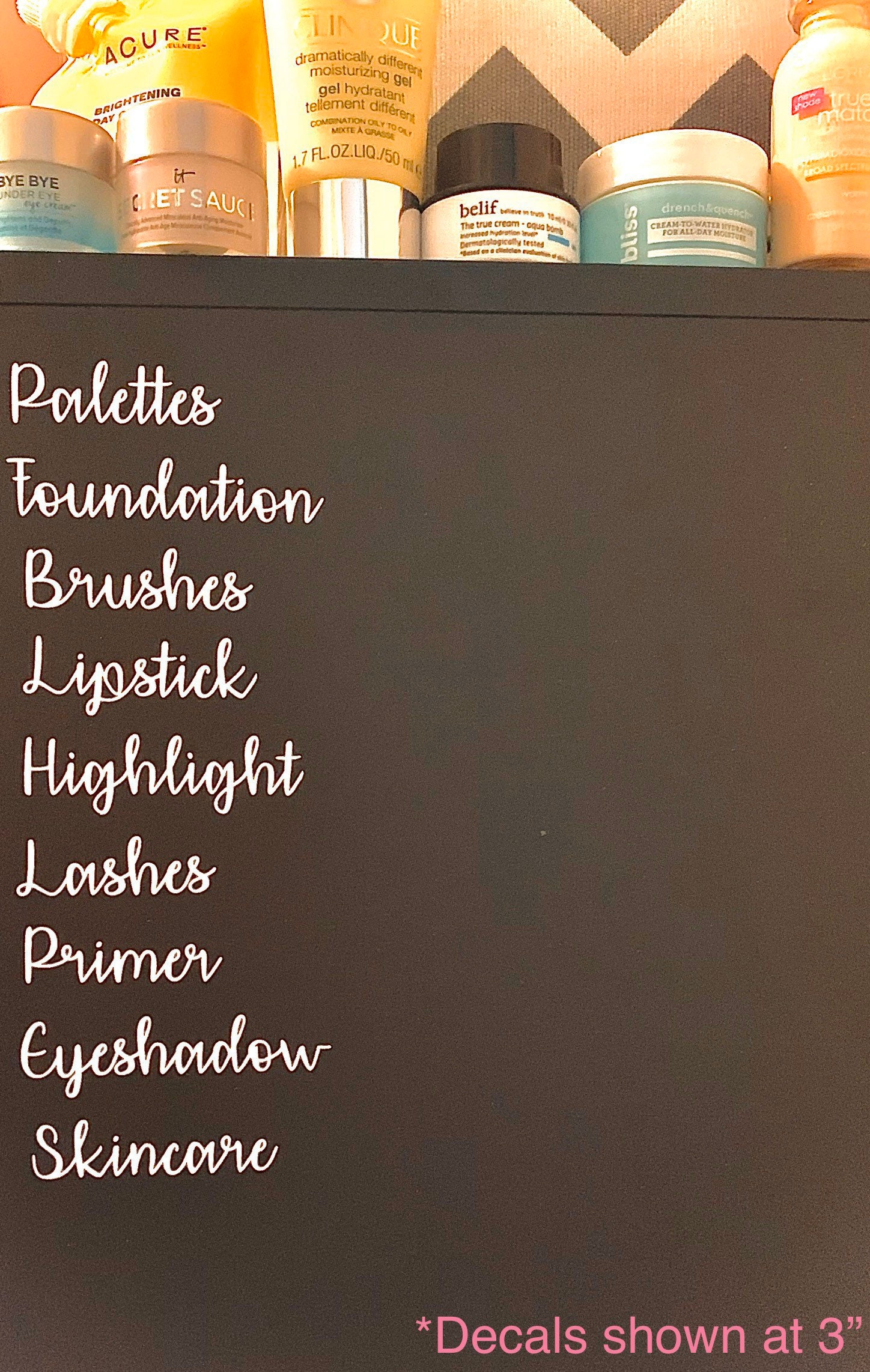 Buy Makeup Organizer Label Decals Makeup Labels for Storage and