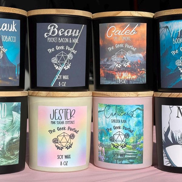 Critical Candles The Mighty Nein - Critical Role Themed Soy Wax Candles 8 oz