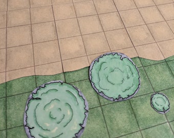 Grass and Sand Tiles | Tabletop map magnet tiles
