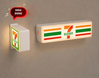 Zestaw 2 magnesów Lightbox Minimart, efekty świetlne i dźwiękowe, kolekcja 711