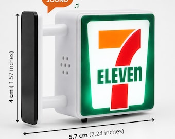 Miniature Storefront Sign, Light and Sound Fridge Magnet, With Sound