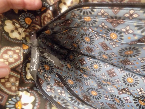 Vera Bradley Brown / Java Blue pattern purse - image 2