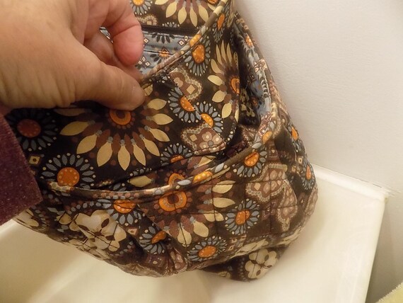 Vera Bradley Brown / Java Blue pattern purse - image 3