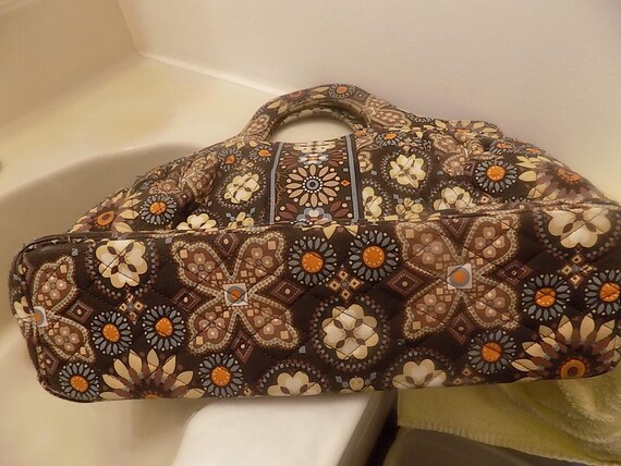 Vera Bradley Brown / Java Blue pattern purse - image 4