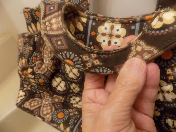 Vera Bradley Brown / Java Blue pattern purse - image 5