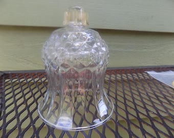 1 Clear diamond cut Home Interiors Peg Votive Cup Tulip Candle Holder (Medium size) (chubby)