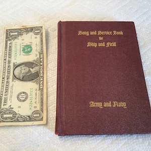 WWII Military SONG and SERVICE Book for Ship and Field World War 2 Soldier’s Paperback