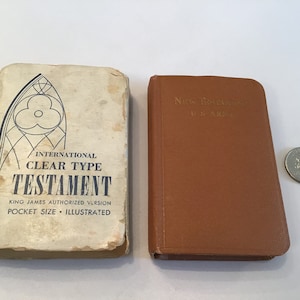 WWII U.S. ARMY New Testament Pocket Bible United States Military with Original Mailing Box